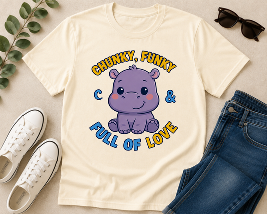 Chunky, Funky & Full of Love- Adult Unisex T-shirt