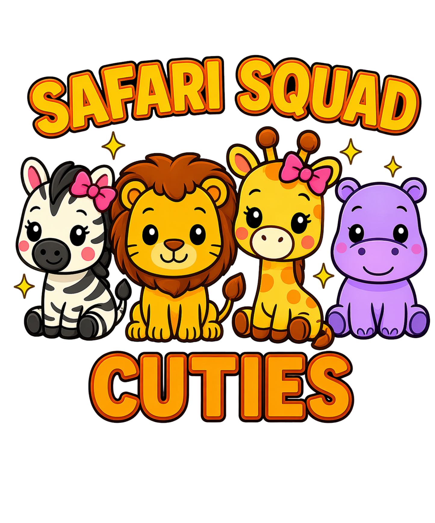 Safari Squad Cuties | Cute Safari Animal Adult T-Shirt