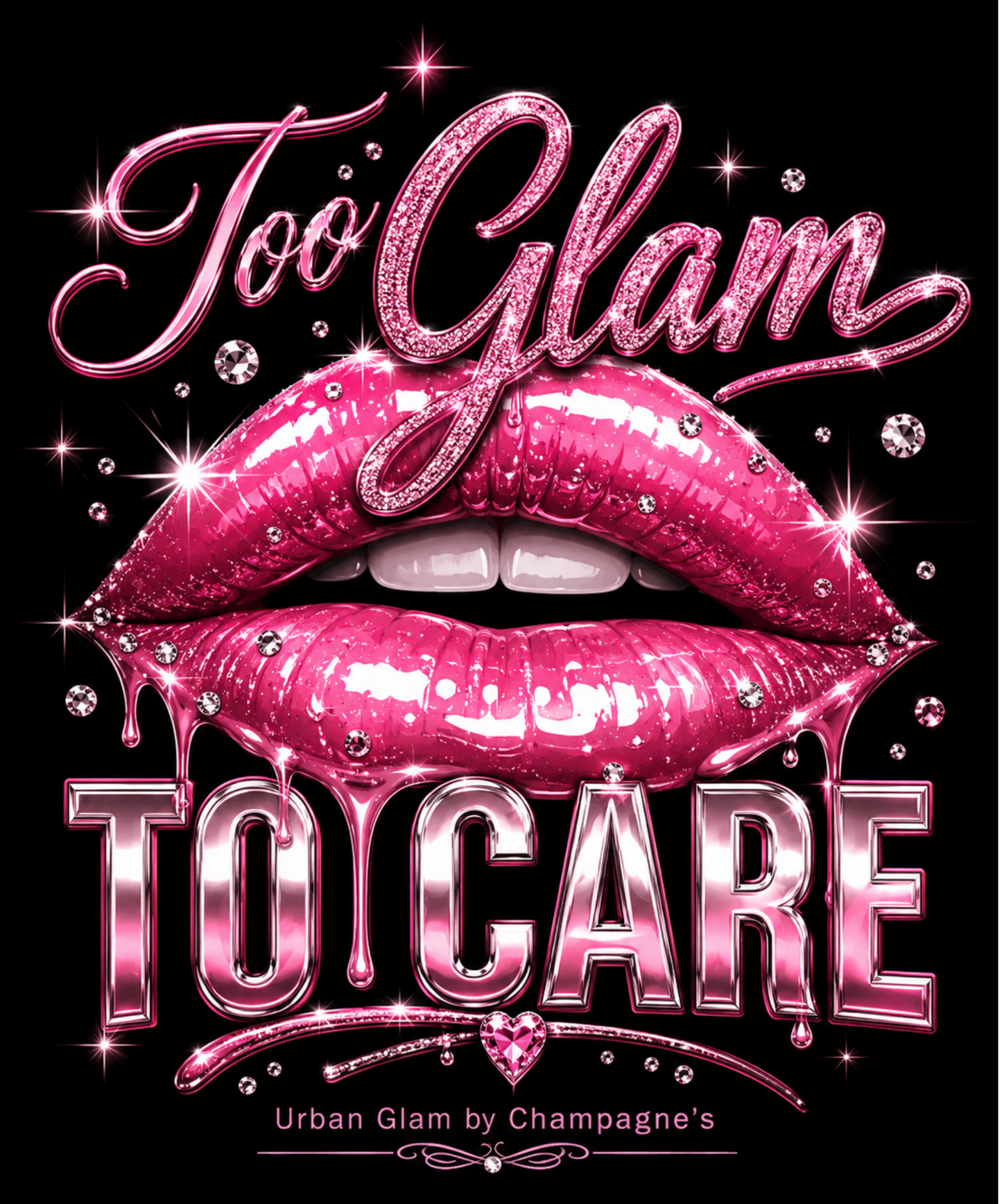 Too Glam To Care – Premium Unisex T-Shirt
