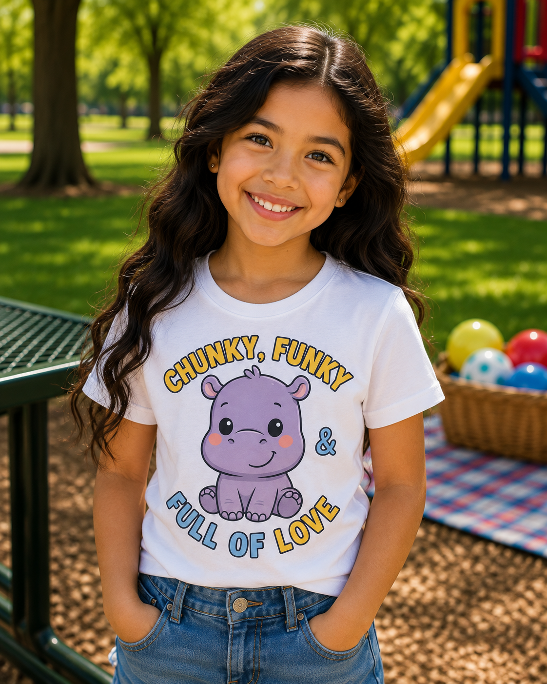 Chunky, Funky & Full of Love- Kids Unisex T-shirt