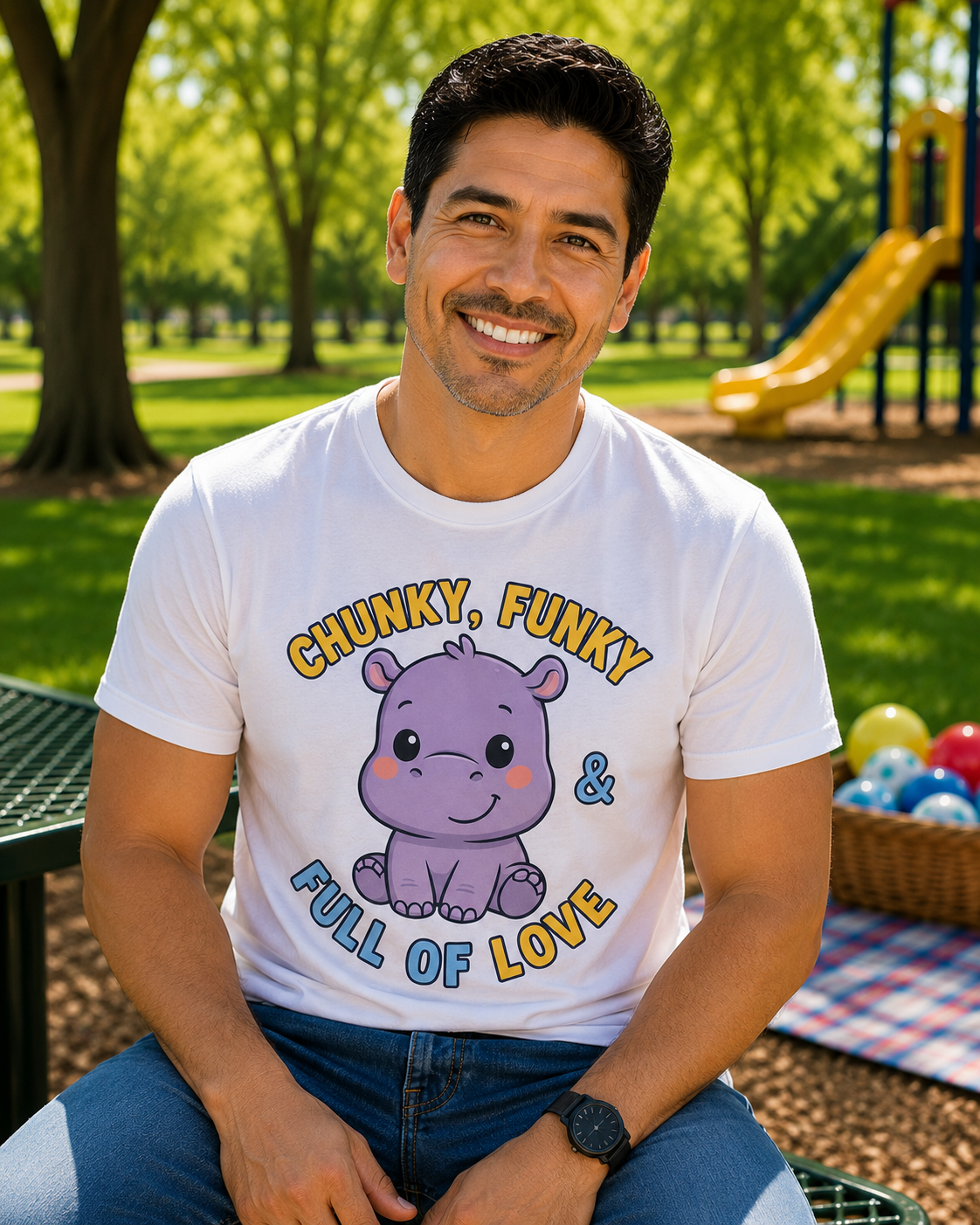 Chunky, Funky & Full of Love- Adult Unisex T-shirt
