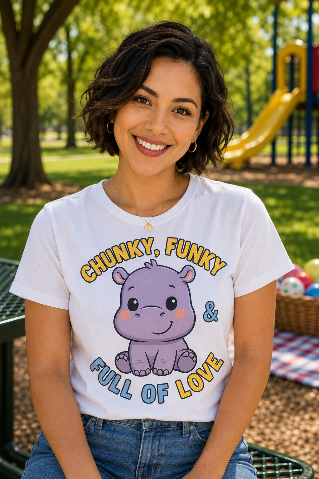 Chunky, Funky & Full of Love- Adult Unisex T-shirt