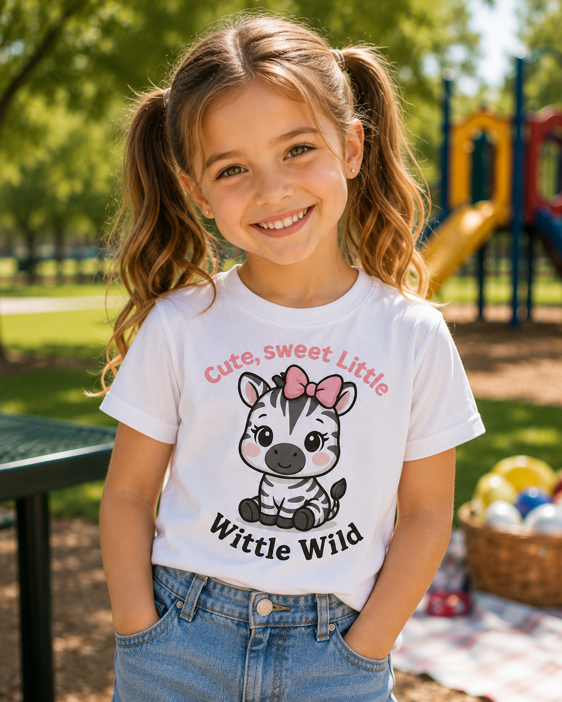 Cute, Sweet and a Little Wittle Wild - Kids Premium Unisex T-Shirt