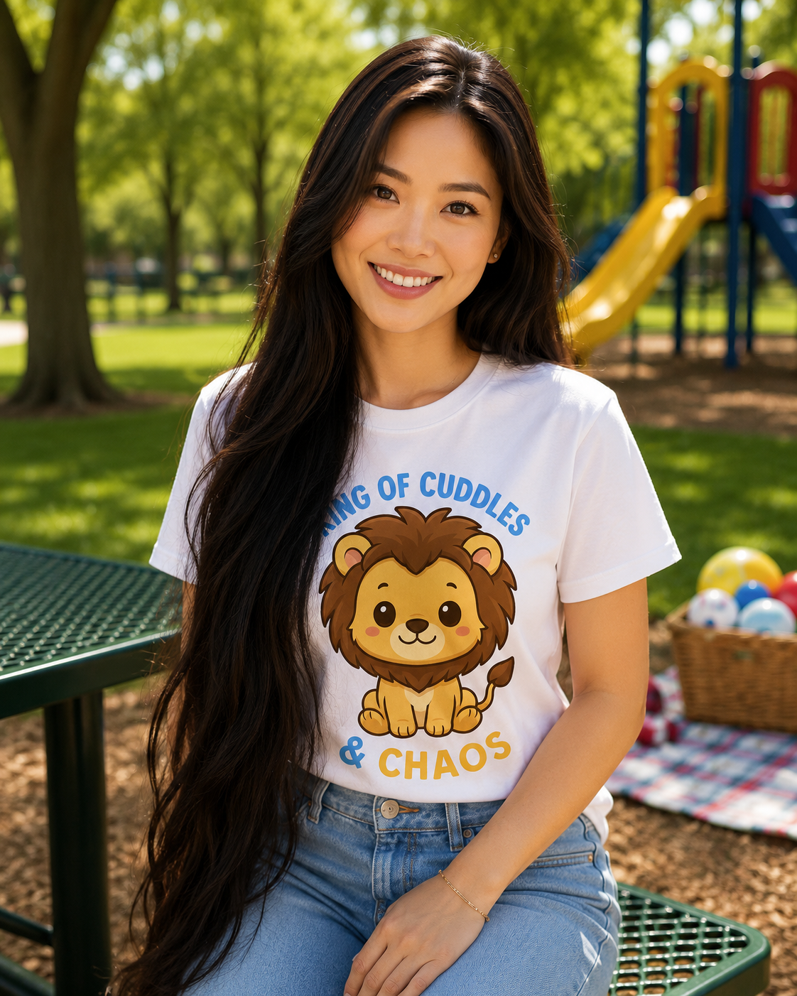 King of Cuddles & Chaos - Adult Premium Unisex T-Shirt