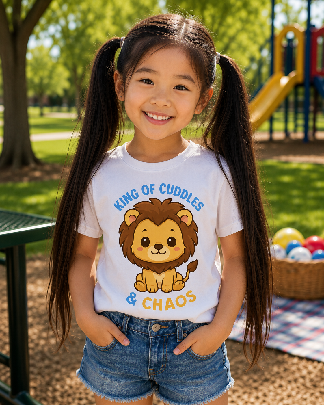 King of Cuddles & Chaos - Adult Premium Unisex T-Shirt
