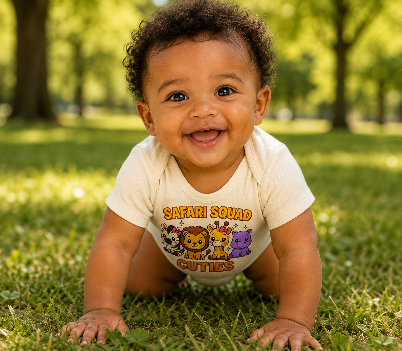Safari Squad Cuties | Cute Safari Animal Infant One-Piece