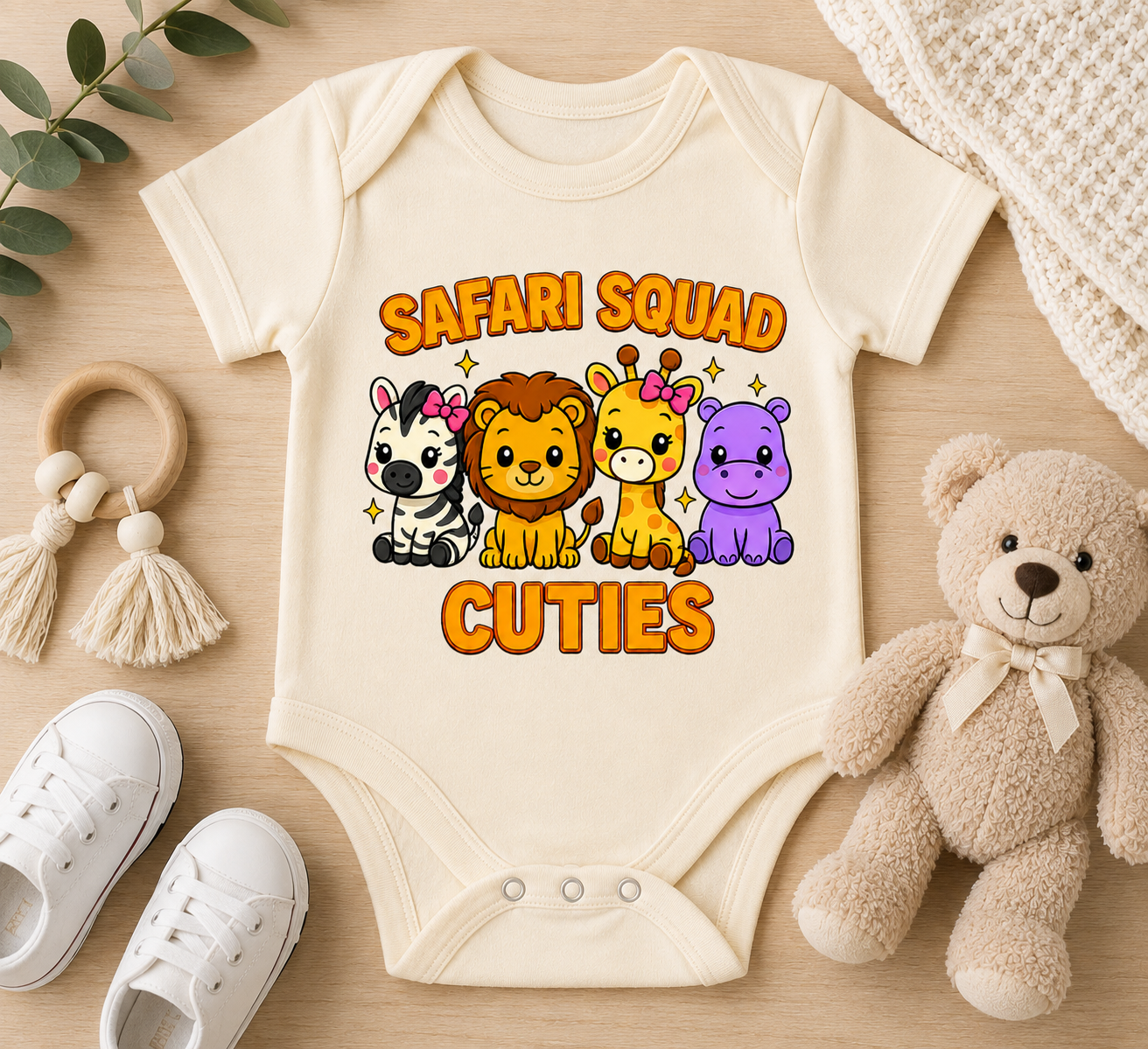 Safari Squad Cuties | Cute Safari Animal Infant One-Piece