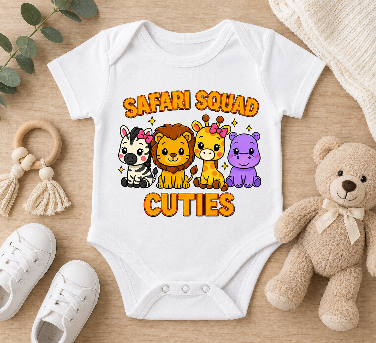 Safari Squad Cuties | Cute Safari Animal Infant One-Piece