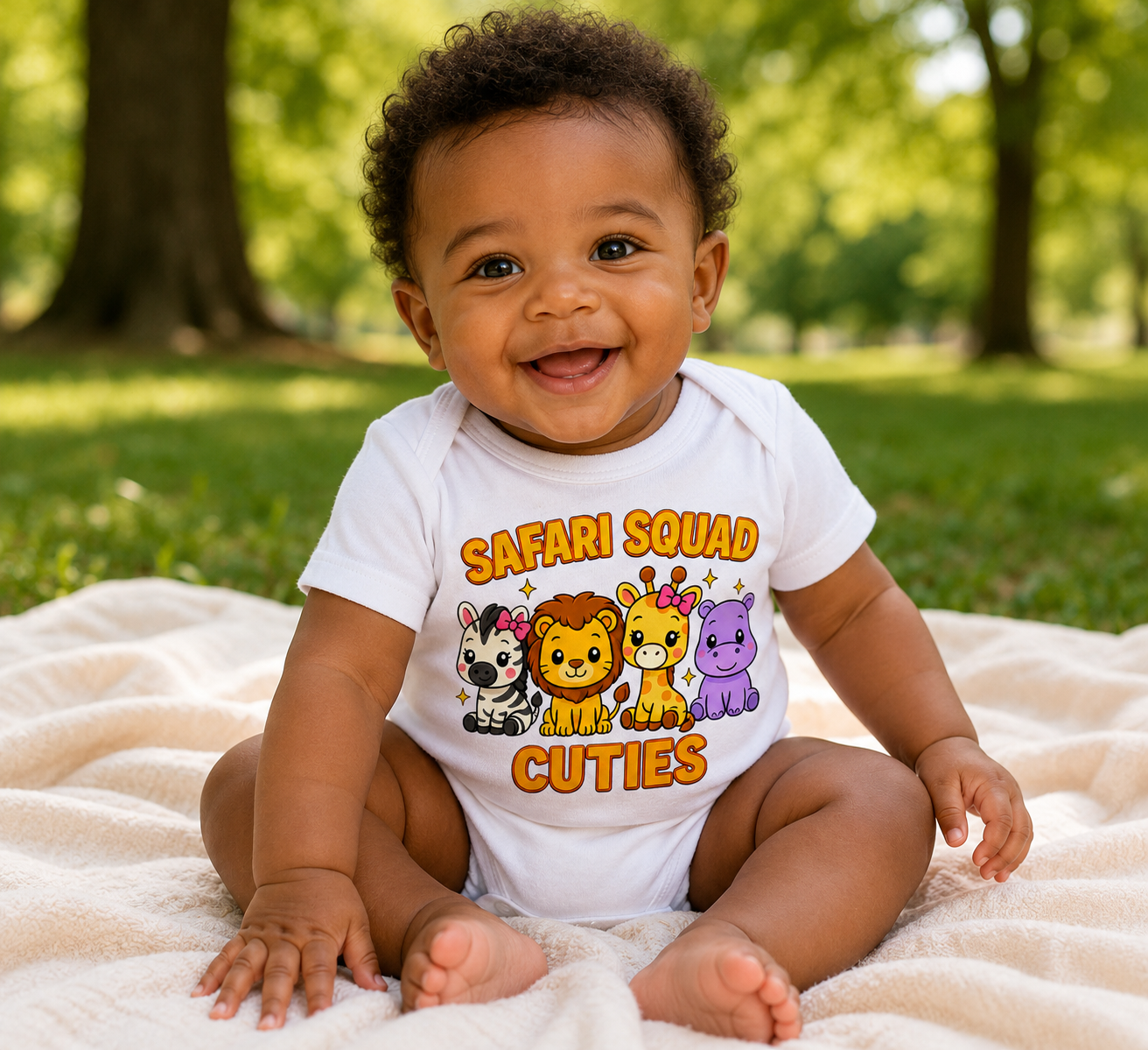 Safari Squad Cuties | Cute Safari Animal Infant One-Piece