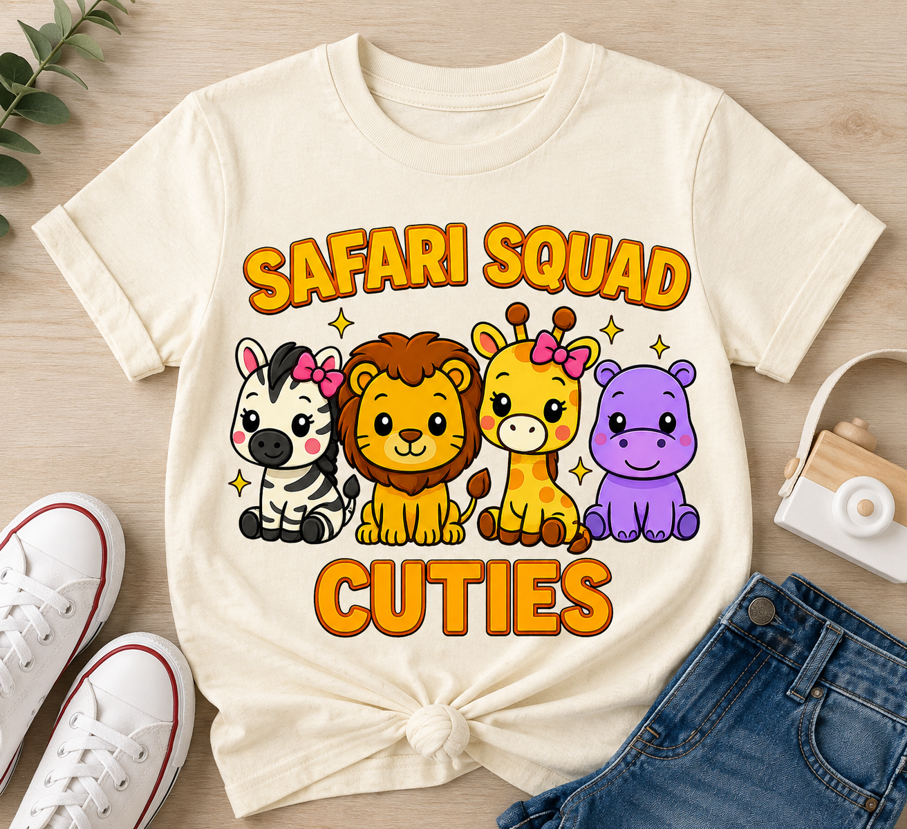Safari Squad Cuties | Cute Safari Animal Kids T-Shirt