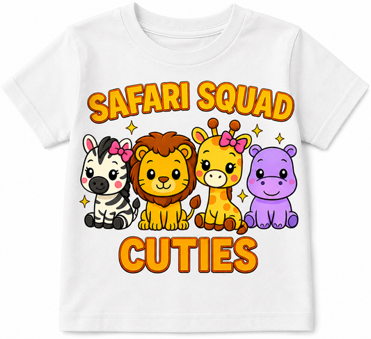 Safari Squad Cuties | Cute Safari Animal Kids T-Shirt