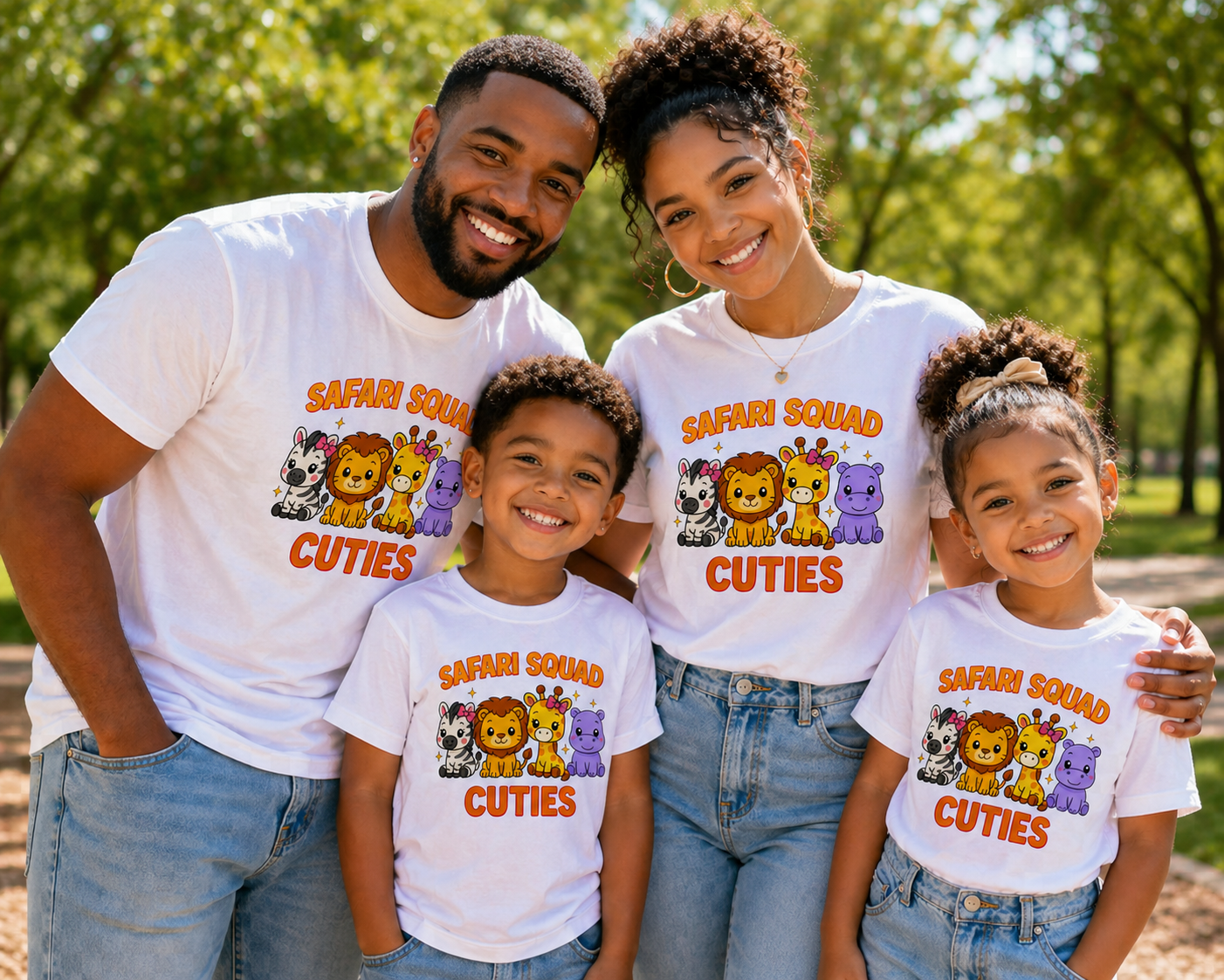Safari Squad Cuties | Cute Safari Animal Kids T-Shirt