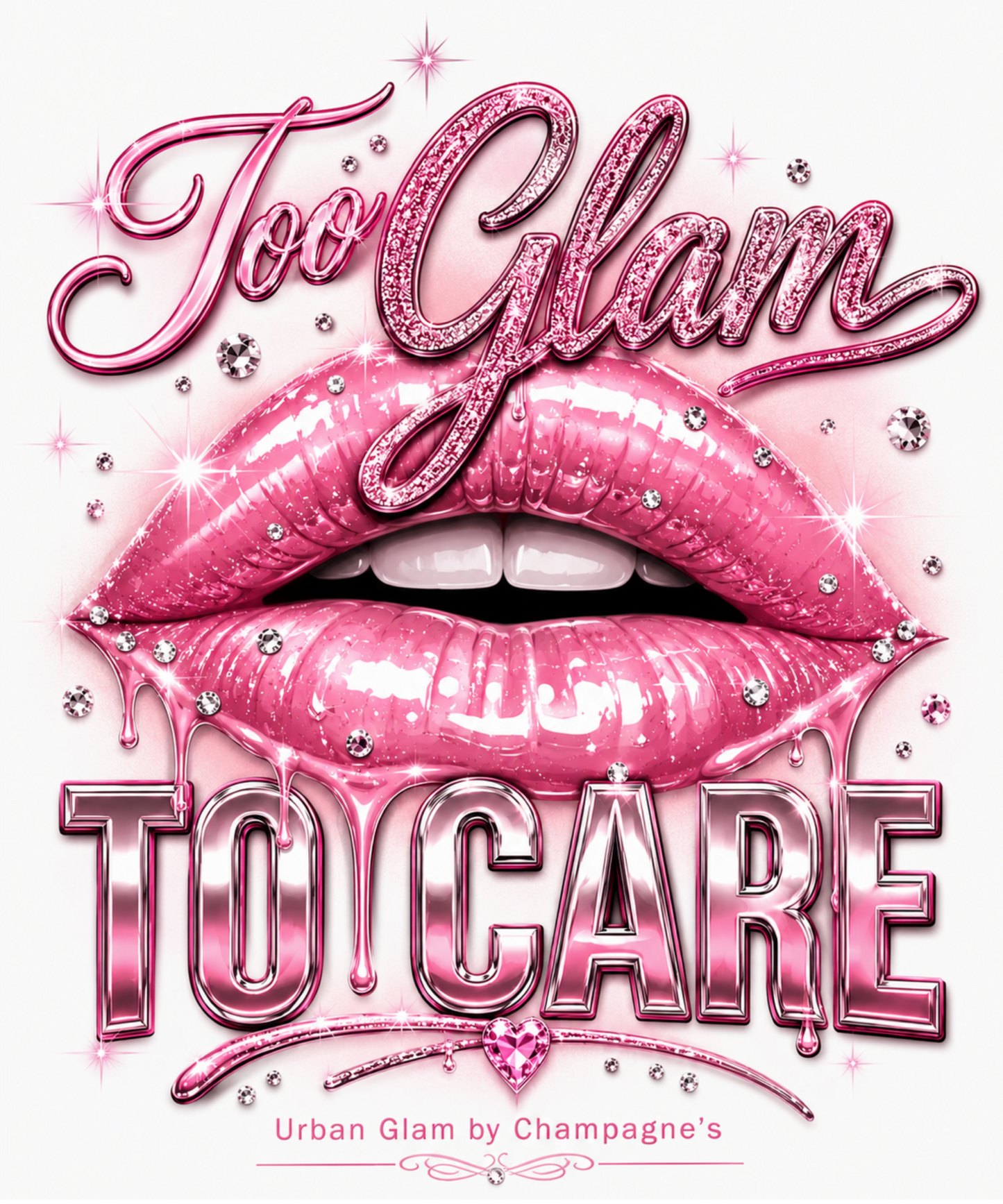 Too Glam To Care – Premium Unisex T-Shirt